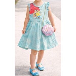 Disney Princess Ariel Blue Dress, Little Mermaid Dress (4T)